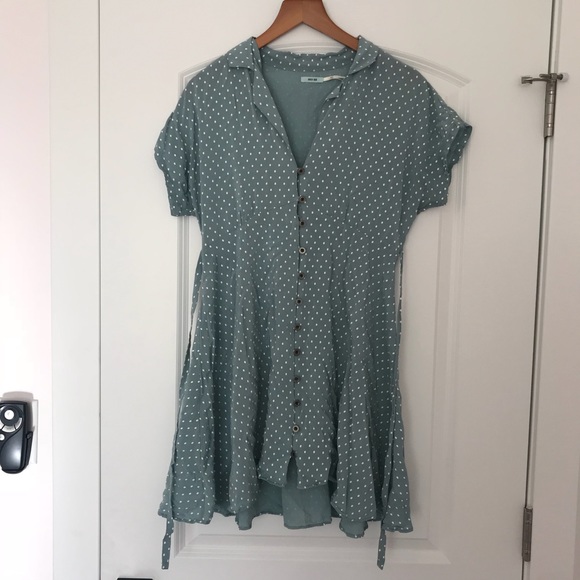 Urban Outfitters Dresses & Skirts - Pale blue polka dot dress